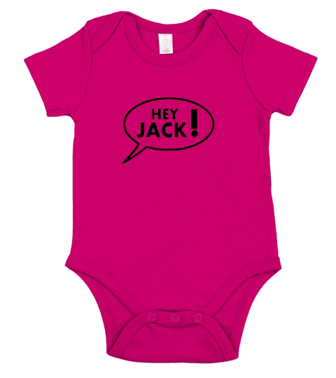 Hey Jack  Mens TShirt Short Sleeve Baby One-Piece