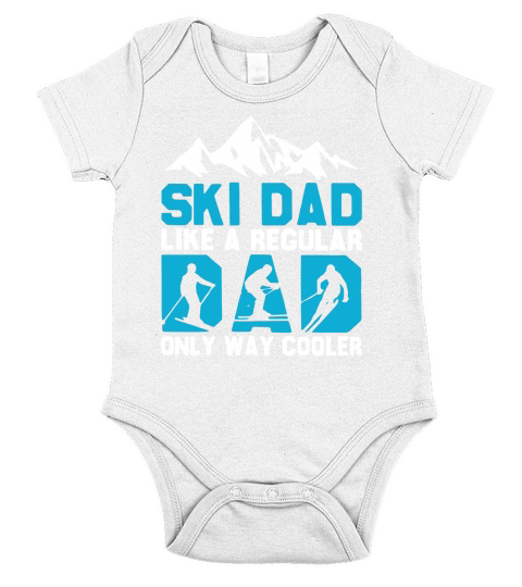 I Am Skiing Dad Maybe Like Normal Dad But Much Cooler Father’s Day Short Sleeve Baby One-Piece