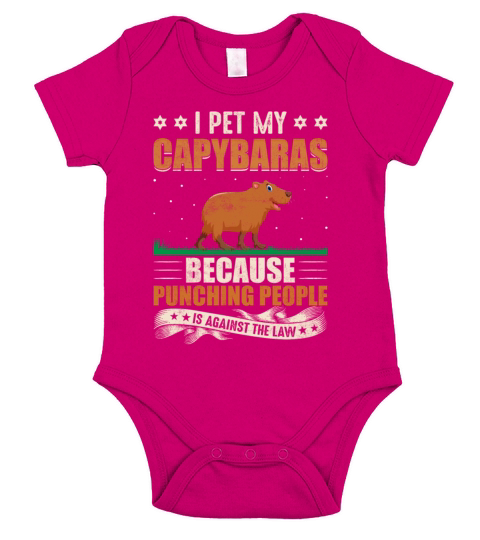 I Pet My Capybaras - Funny Cavies Rodent Capybara Short Sleeve Baby One-Piece