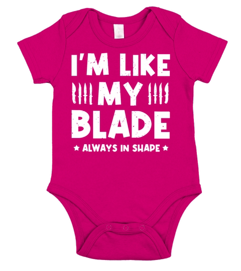 Im Like My Blade - Always In Shape Knife Short Sleeve Baby One-Piece
