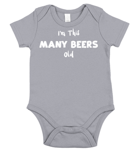 Im This Many Beers Old - Birthday Short Sleeve Baby One-Piece