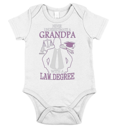 LAW DEGREE GRANDPA SHIRT TSHIRT HOODIE Short Sleeve Baby One-Piece