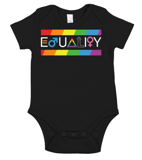 LBGT Flag Gay Pride Human Vintage Rainbow Short Sleeve Baby One-Piece