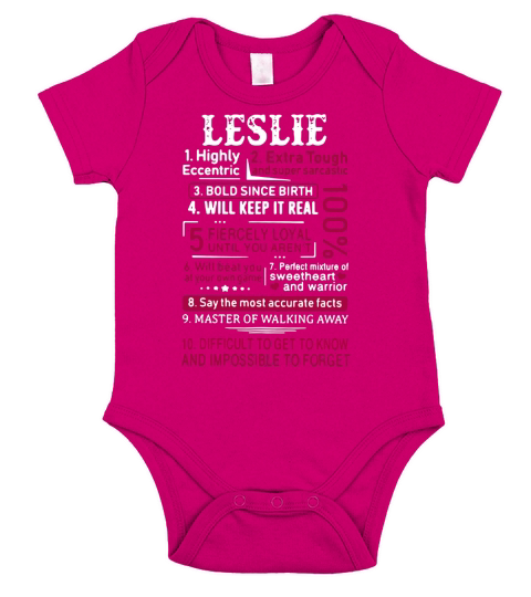 Leslie highly eccentric extra tough and super sarcastic bold since birth Short Sleeve Baby One-Piece