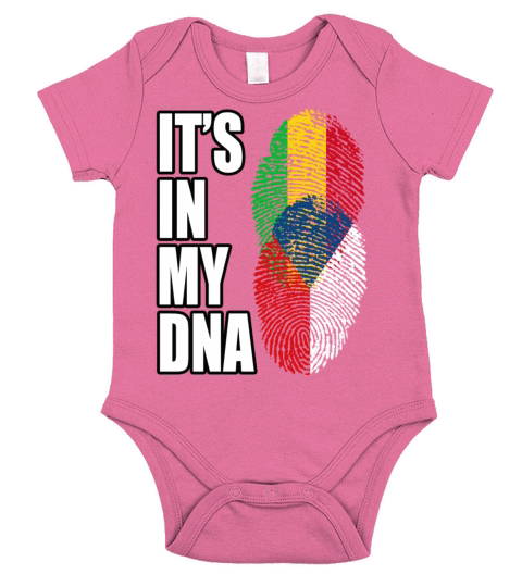 Malian And Czech Mix Heritage DNA Flag Short Sleeve Baby One-Piece