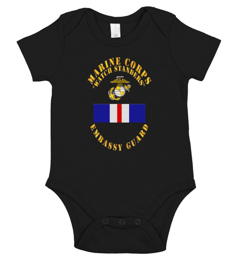 marine corpswatch standers embassy guard Short Sleeve Baby One-Piece