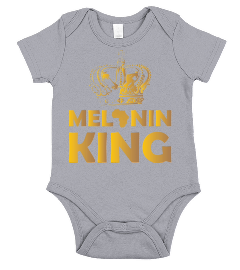 Melanin King Clothes Black History Gift African Short Sleeve Baby One-Piece