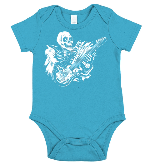Metal rock guitar guitarist Halloween gift Short Sleeve Baby One-Piece