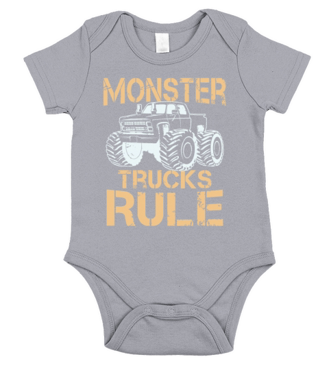 Monster Truck Short Sleeve Baby One-Piece