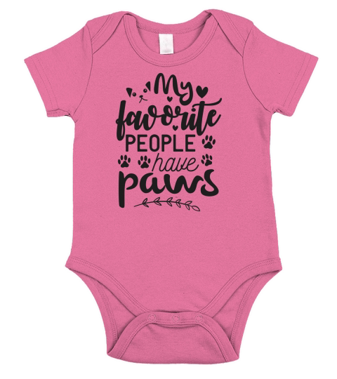 my favorite people have paws Short Sleeve Baby One-Piece