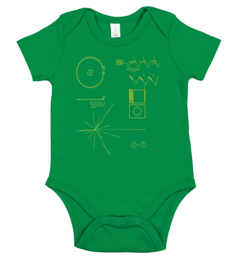 NASA Voyager Golden Record t-shirt Short Sleeve Baby One-Piece
