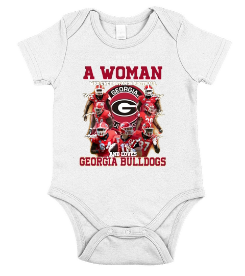 Never underestimate a woman who understands Georgia Bulldogs shirt Short Sleeve Baby One-Piece
