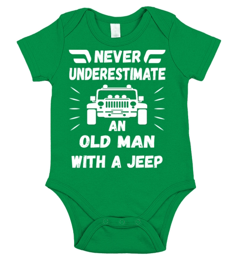 Never Underestimate An Old Man With A Jeep Short Sleeve Baby One-Piece