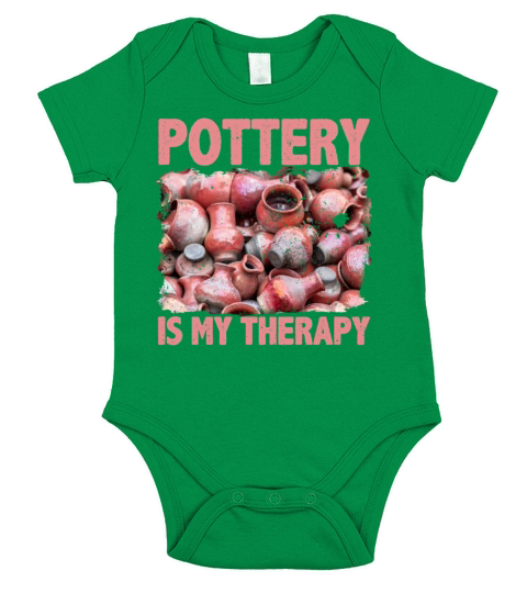 Pottery Is My Therapy Short Sleeve Baby One-Piece