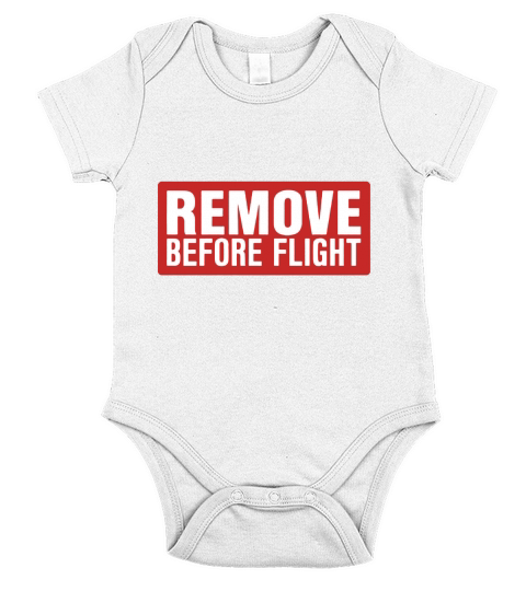Remove before flight Sportswear Shirt Short Sleeve Baby One-Piece