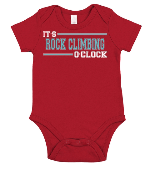Rock Climbing Time OClock Enthusiasts Jokes Funny Short Sleeve Baby One-Piece