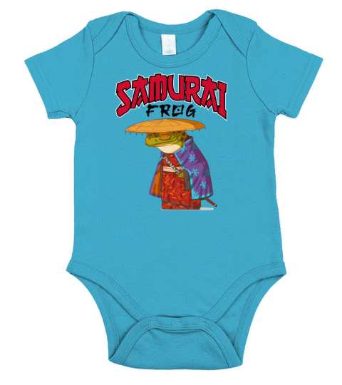 Samurai frog Short Sleeve Baby One-Piece