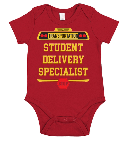 Student Delivery Specialist Funny School Bus Short Sleeve Baby One-Piece