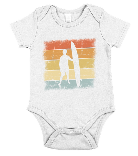 Surfing Vintage Short Sleeve Baby One-Piece