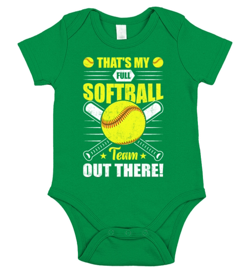 Thats My Full Softball Team Out There Funny Short Sleeve Baby One-Piece