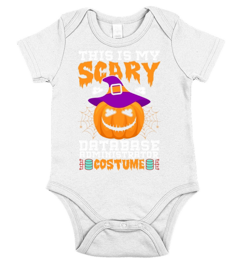 This Is My Scary Database Administrator Halloween Costume Short Sleeve Baby One-Piece