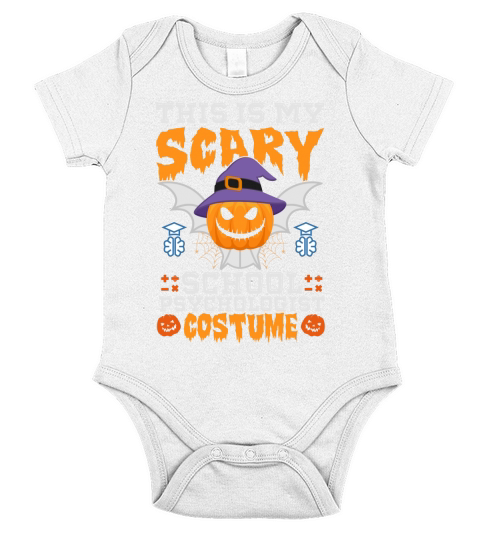 This Is My Scary School Psychologist Halloween Costume Short Sleeve Baby One-Piece