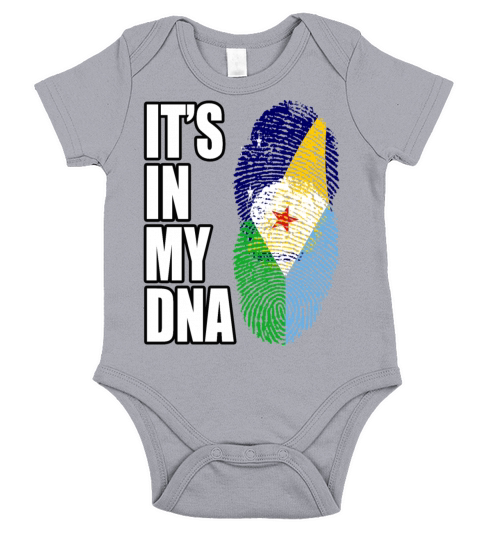 Tokelauan And Djiboutian Mix Heritage DNA Flag Short Sleeve Baby One-Piece