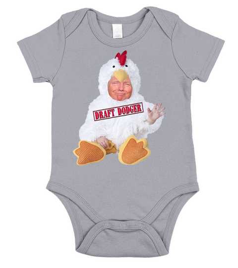 TRUMP CHICKEN DRAFT DODGER Short Sleeve Baby One-Piece