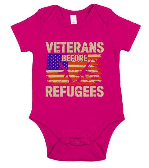 Veterans Before Refugees Short Sleeve Baby One-Piece