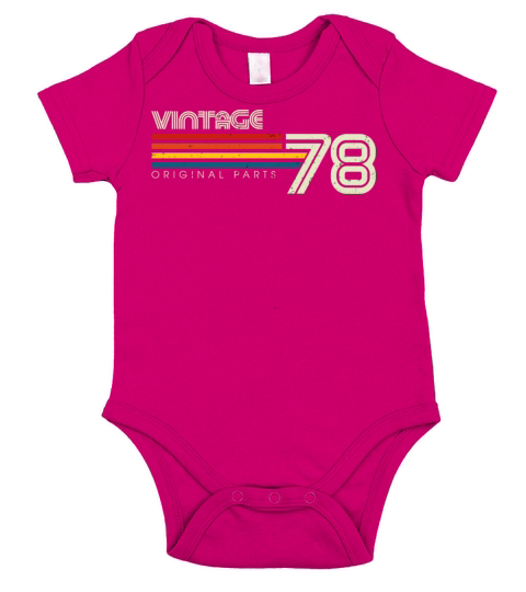 Vintage 1978 43rd Birthday Short Sleeve Baby One-Piece
