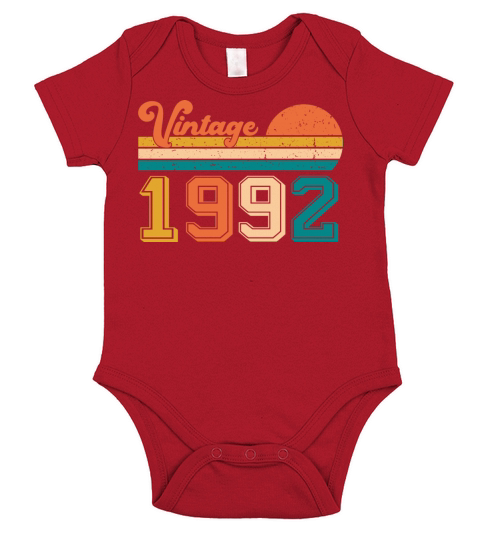 Vintage 1992 30th Years Old Short Sleeve Baby One-Piece