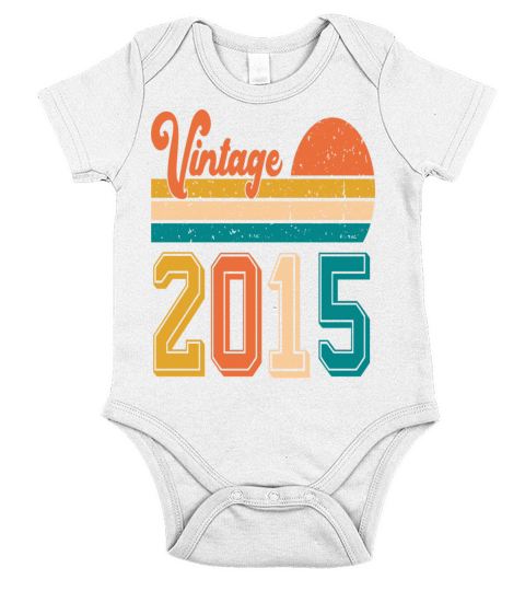 Vintage 2015 birthday gift Short Sleeve Baby One-Piece