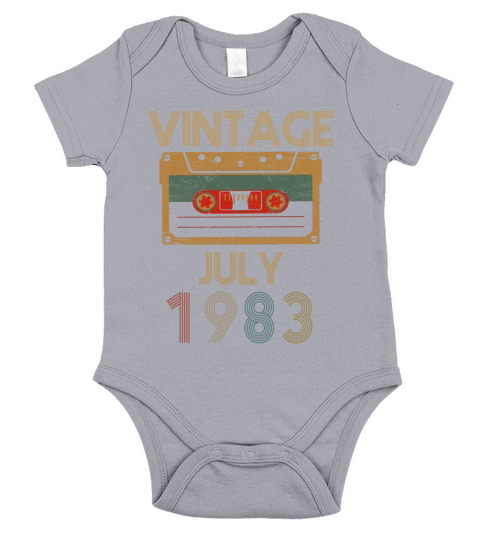 Vintage July 1983 Short Sleeve Baby One-Piece