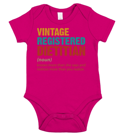 Vintage Registered Dietitian Knows Short Sleeve Baby One-Piece