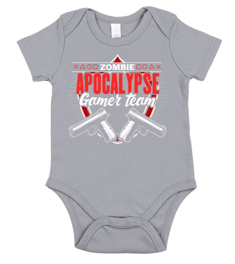 Zombie Apocalypse Guns Funny Gift Idea Short Sleeve Baby One-Piece