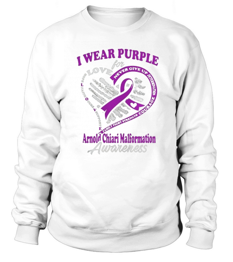 Arnold Chiari Malformation Shirt - I Wear Purple For My Hero Sweatshirt Unisex