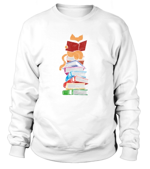 Cat Book Vintage Sweatshirt Unisex
