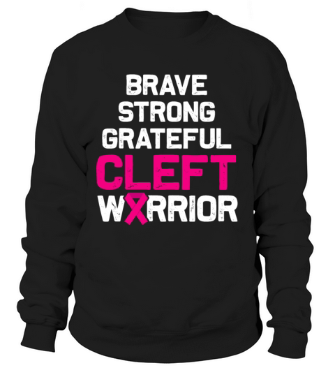 Cleft Palate Lip Proud Strong Awareness design Sweatshirt Unisex