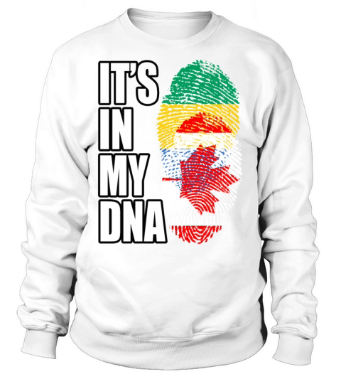 Gambian And Canadian Mix Heritage DNA Flag Sweatshirt Unisex