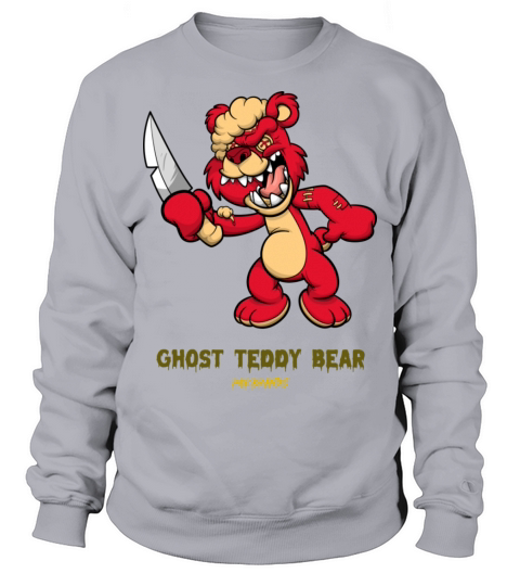 Ghost Teddy bear cartoon design comics style Sweatshirt Unisex