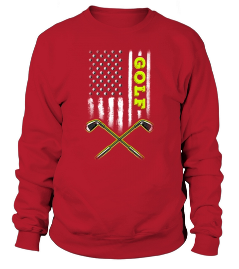 Golf American USA Flag - Patriotic Golfer Golfing Sweatshirt Unisex