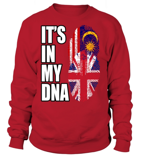 Malaysian And British Mix Heritage DNA Flag Sweatshirt Unisex
