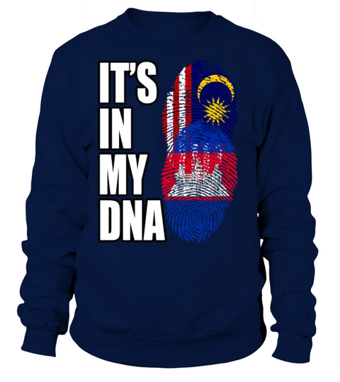 Malaysian And Cambodian Mix Heritage DNA Flag Sweatshirt Unisex
