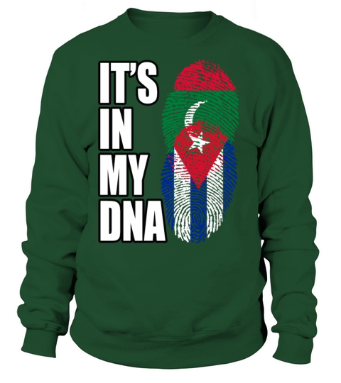 Maldivian And Cuban Mix Heritage DNA Flag Sweatshirt Unisex