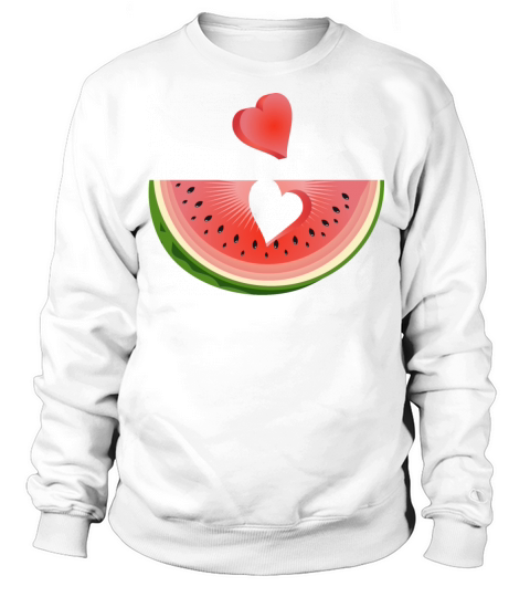 Piece of a watermelon with a heart Sweatshirt Unisex