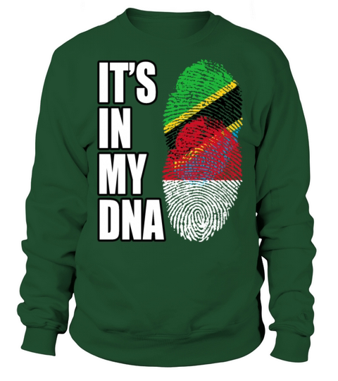 Tanzanian And Indonesian Vintage Heritage DNA Flag Sweatshirt Unisex