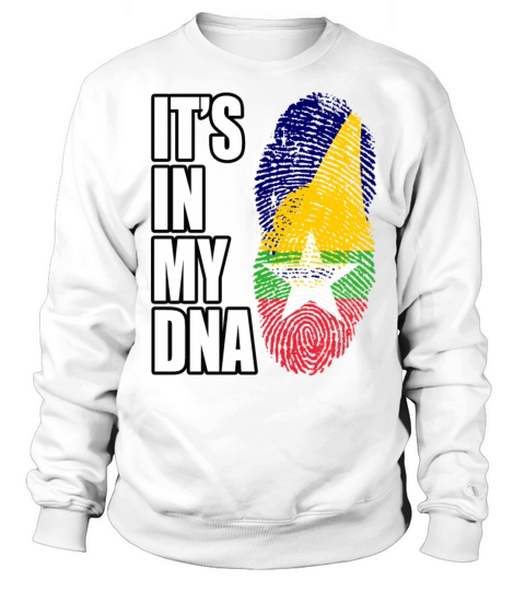 Tokelauan And Burmese Mix Heritage DNA Flag Sweatshirt Unisex