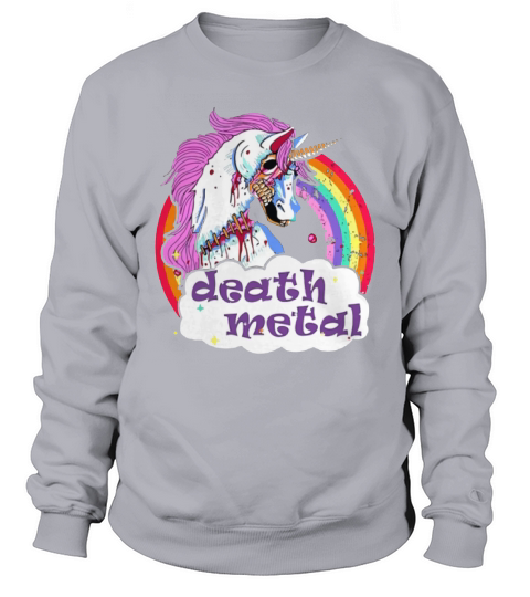 Unicorn Rainbow Death Metal Sweatshirt Unisex