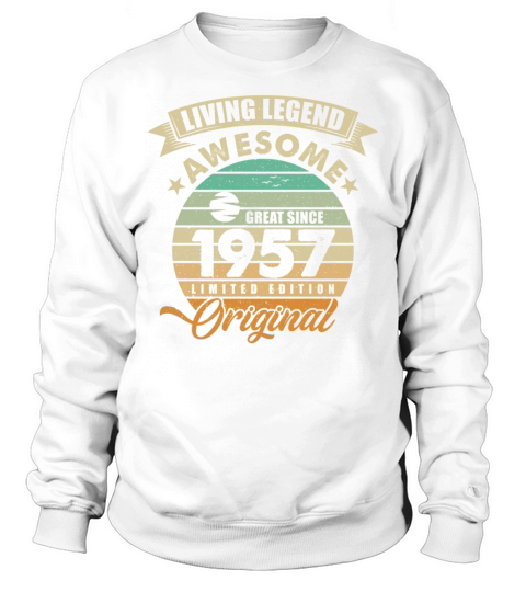 Vintaga 1957 Birthday Sweatshirt Unisex