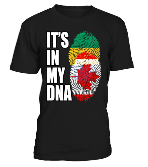 Gambian And Canadian Mix Heritage DNA Flag T-Shirt Unisex